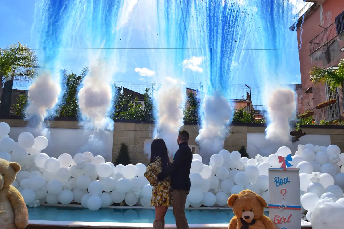 Allestimento gender reveal Ohana