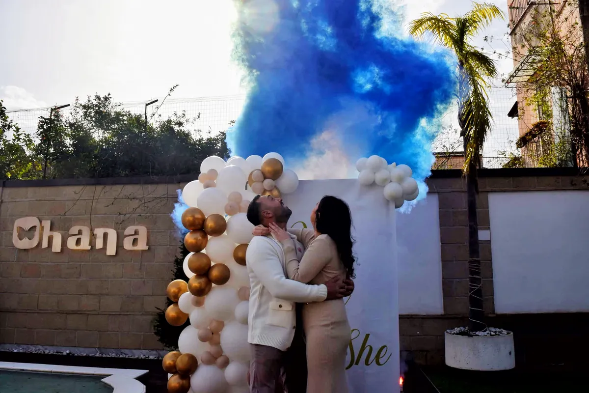 Allestimento gender reveal Ohana