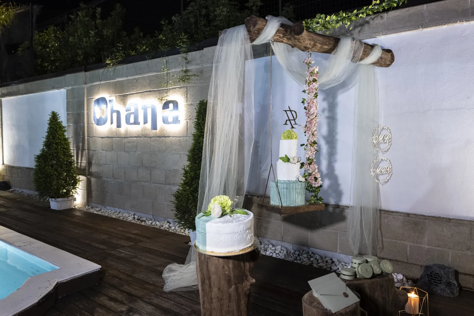 Allestimento promessa di matrimonio Ohana