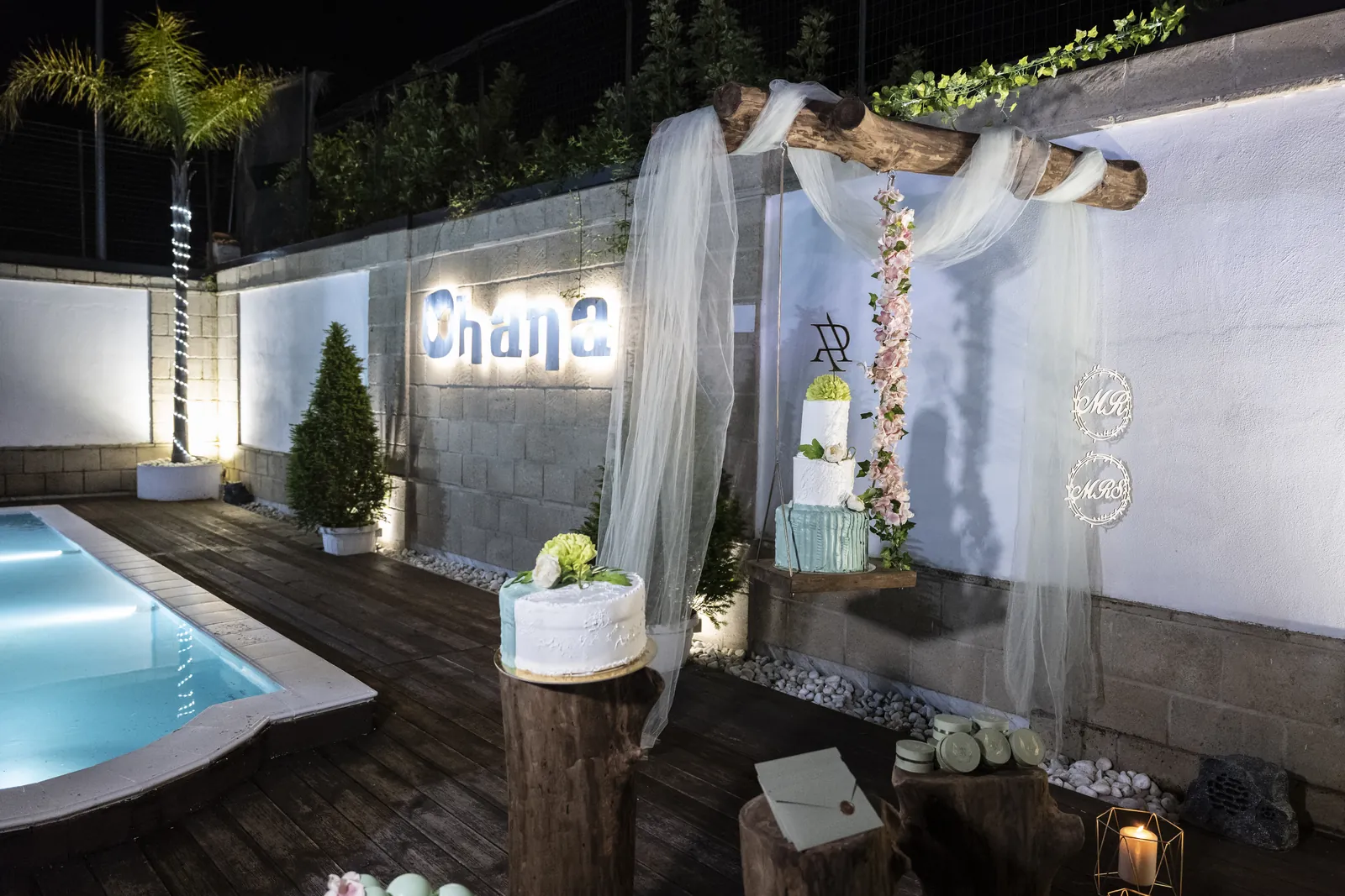Allestimento promessa di matrimonio Ohana
